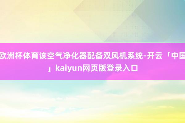 欧洲杯体育该空气净化器配备双风机系统-开云「中国」kaiyun网页版登录入口