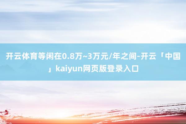 开云体育等闲在0.8万~3万元/年之间-开云「中国」kaiyun网页版登录入口