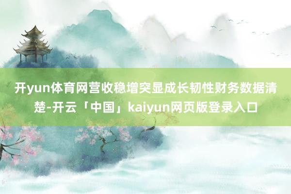 开yun体育网　　营收稳增突显成长韧性　　财务数据清楚-开云「中国」kaiyun网页版登录入口