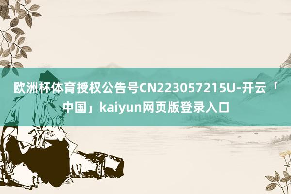 欧洲杯体育授权公告号CN223057215U-开云「中国」kaiyun网页版登录入口
