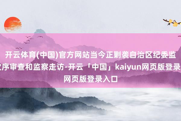 开云体育(中国)官方网站当今正剿袭自治区纪委监委次序审查和监察走访-开云「中国」kaiyun网页版登录入口