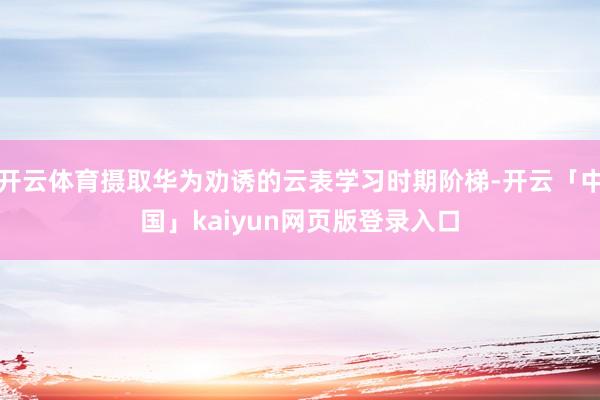 开云体育摄取华为劝诱的云表学习时期阶梯-开云「中国」kaiyun网页版登录入口