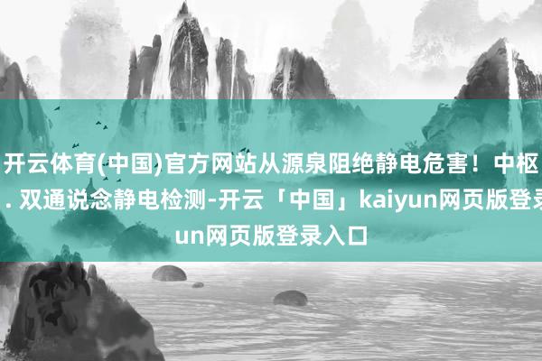 开云体育(中国)官方网站从源泉阻绝静电危害！中枢功能1. 双通说念静电检测-开云「中国」kaiyun网页版登录入口